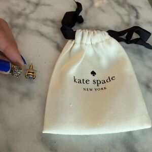 New Kate Spade Gold and Purple Stud Earrings